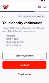 ID verification mobile view